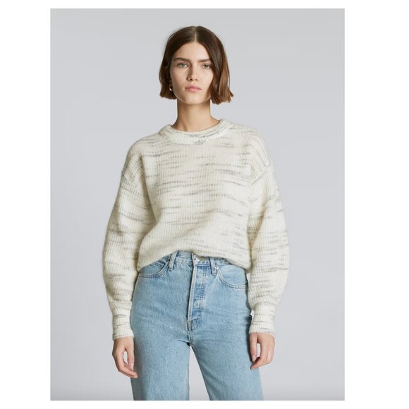 Everlane Sweaters - Everlane the Alpaca Crew Neck White Grey